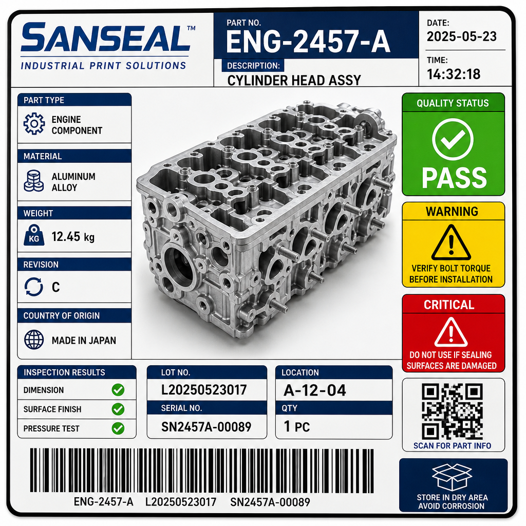 Industrial Part Labels