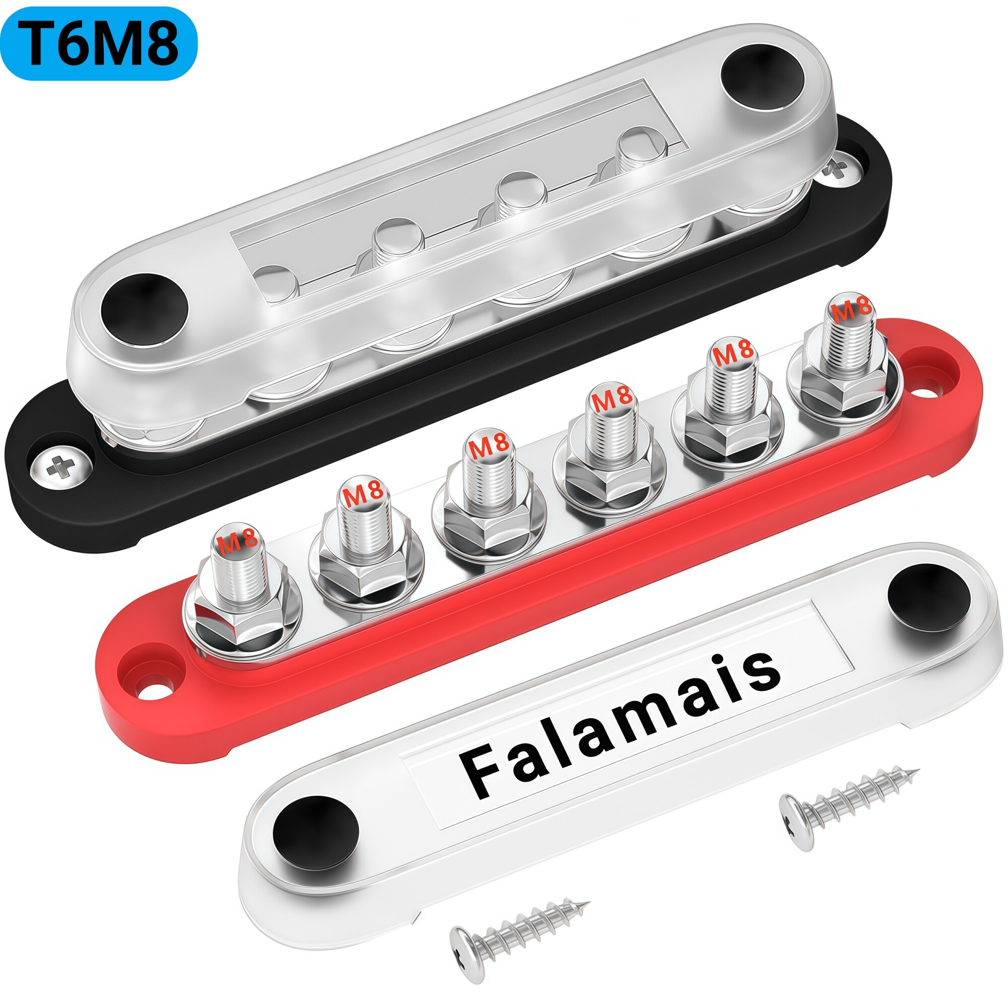 12V 250A Bus Bar Power Distribution Block M8