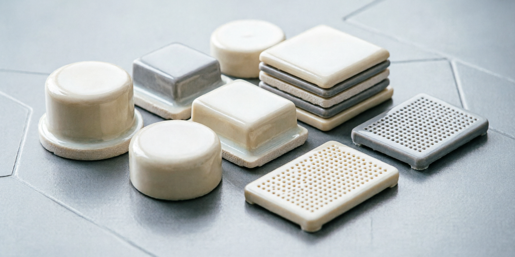 Ceramic components for advanced semiconductor packaging