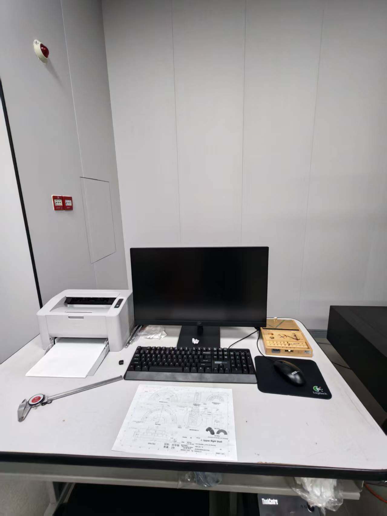 Inspection workstation with technical drawings