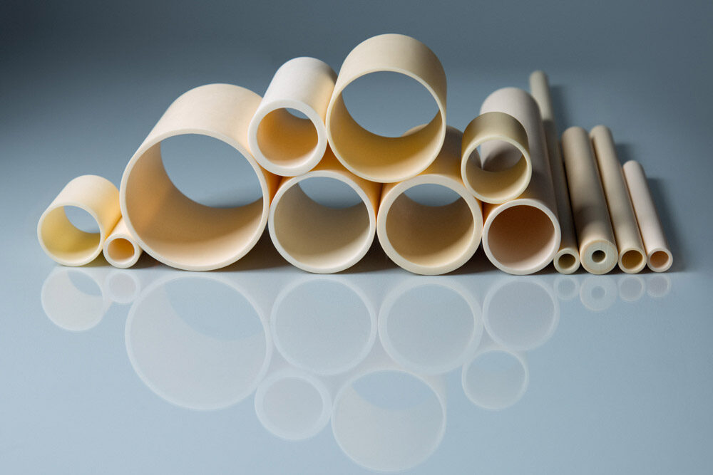 Precision alumina ceramic tubes and rings