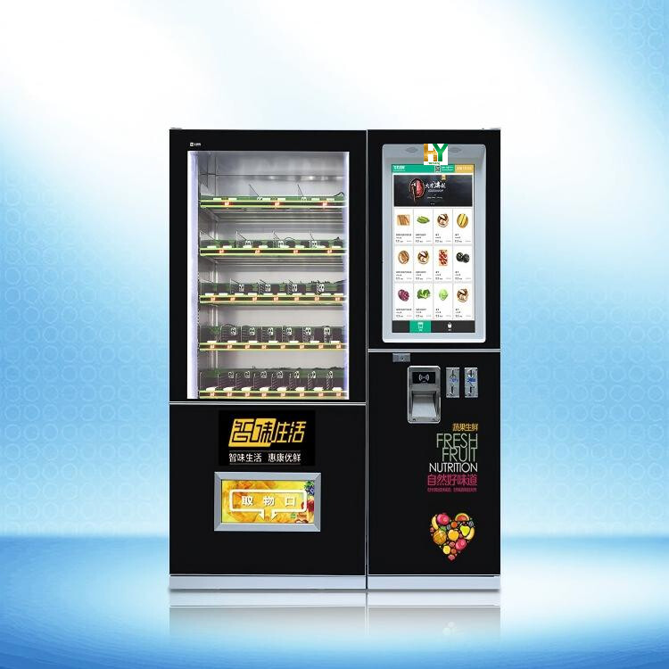 Vending machines for beverages and snacks