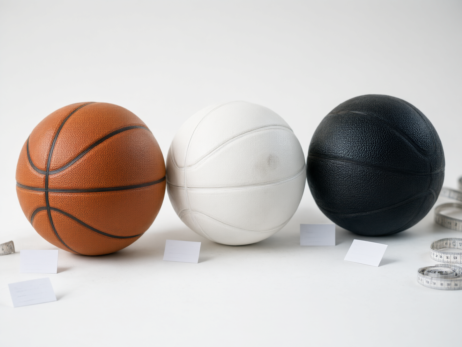 Three basketball materials comparison