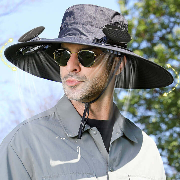 Solar-Powered Fan Fisherman's Sun Hat