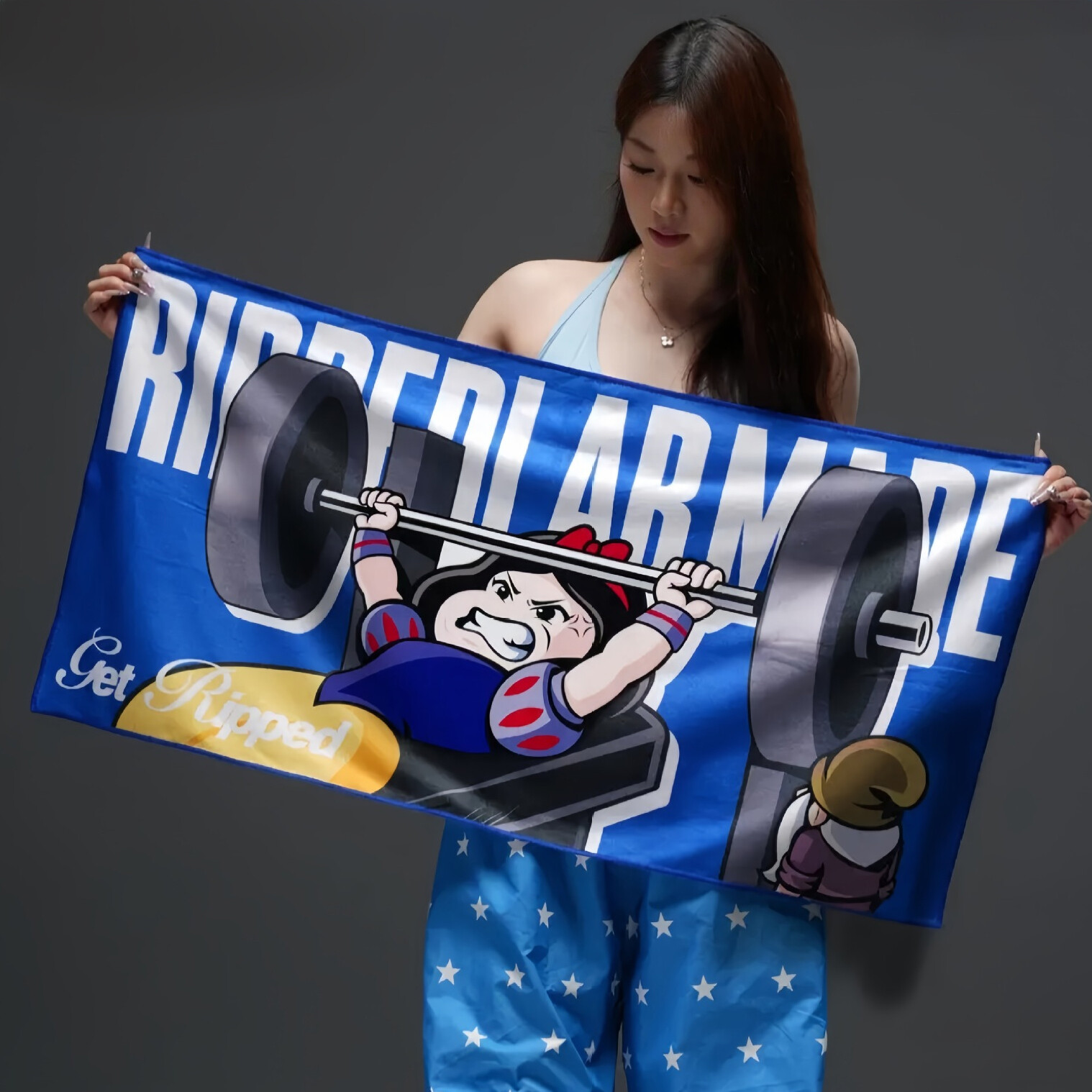 Microfiber Sports Towel with Printed Design for Sweat Absorption and Quick-Drying