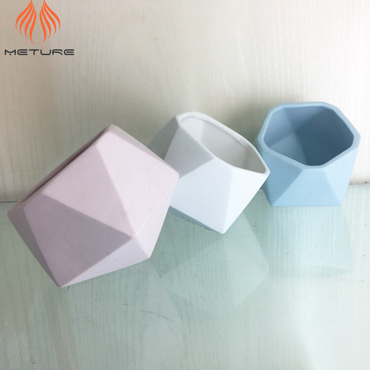 Diamond-Shaped Clay Planter - View 4