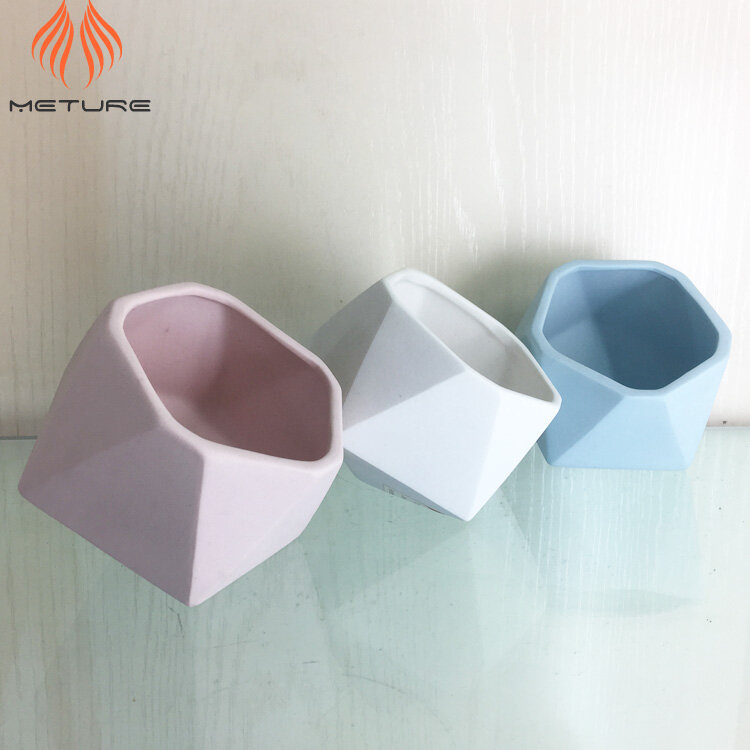 Diamond-Shaped Clay Planter - View 2