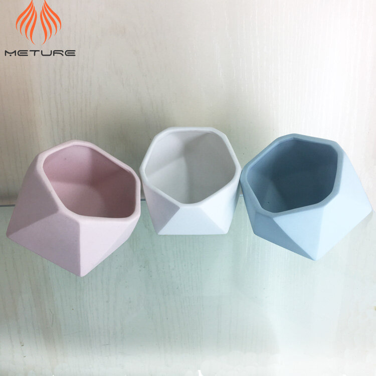 Diamond-Shaped Clay Planter - View 5