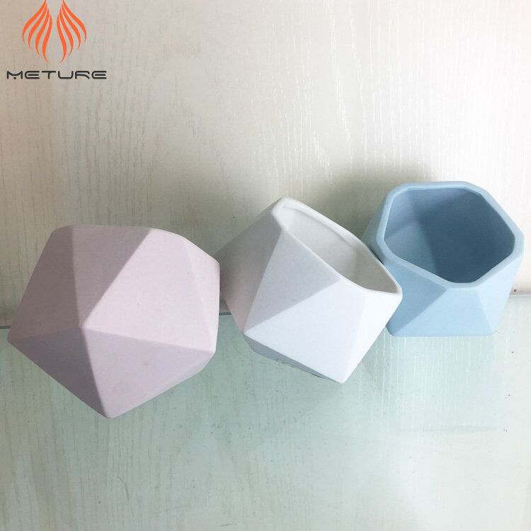 Diamond-Shaped Clay Planter - View 3