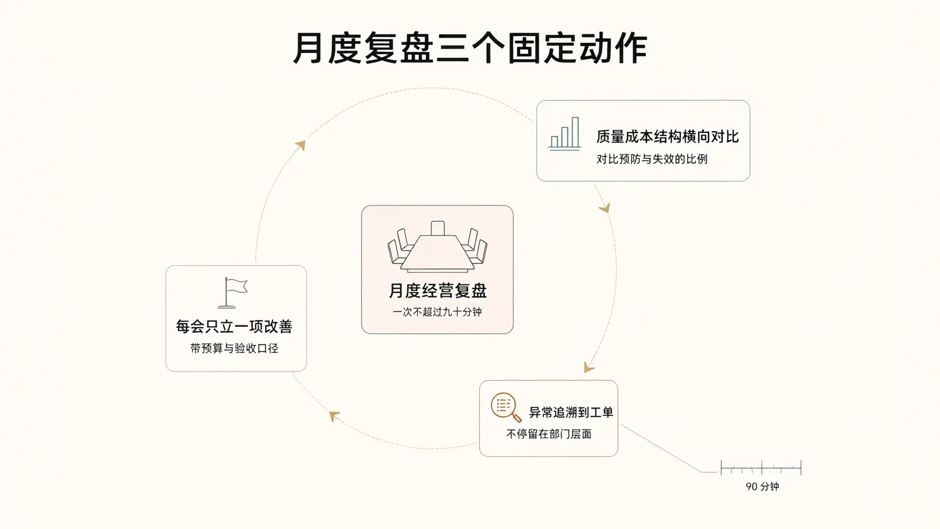 月度复盘三个固定动作框架图