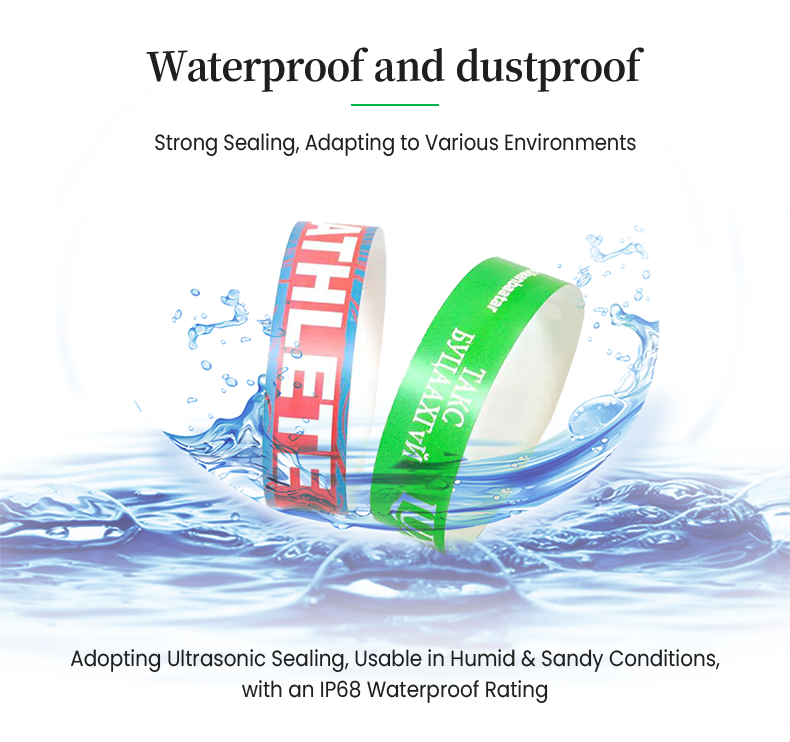 Waterproof and dustproof wristband IP68 rating ultrasonic sealing