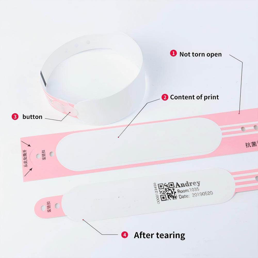 Patient wristband structure diagram showing components and design elements