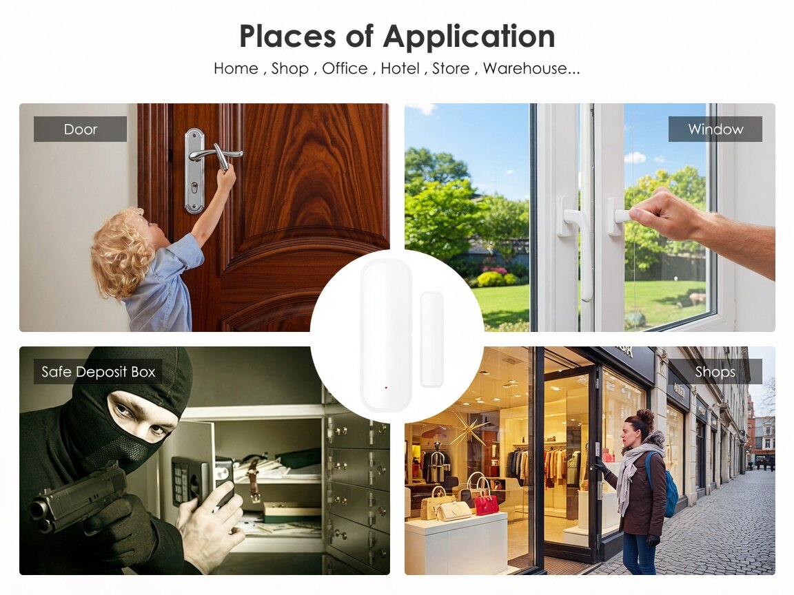 Tuya Wireless Smart Door and Window Sensor thumbnail 3