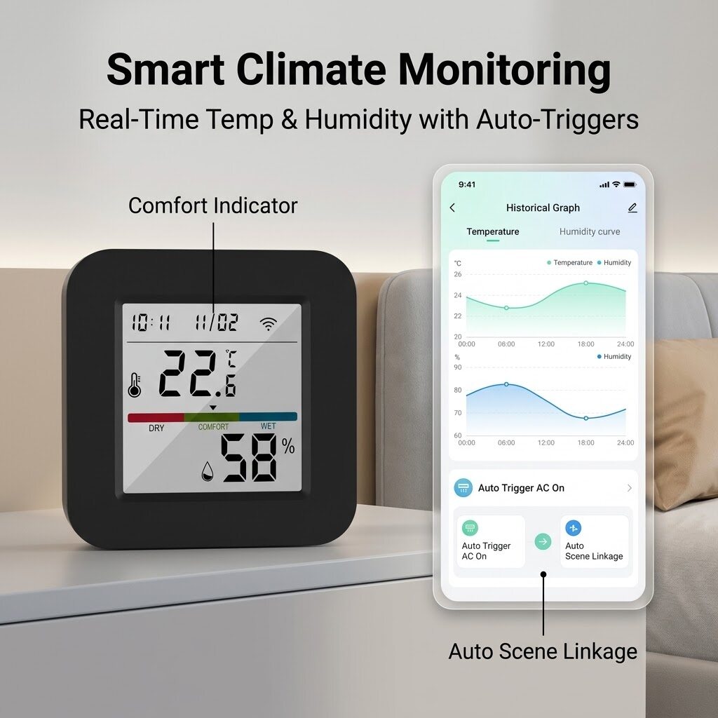 Tuya WiFi IR Remote & Temperature/Humidity Sensor thumbnail 4