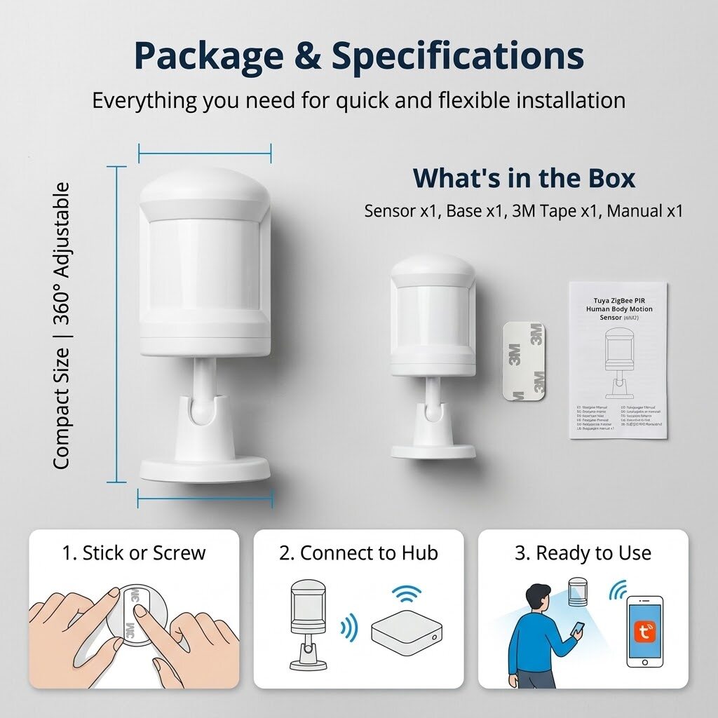 Tuya Zigbee PIR Human Motion Sensor thumbnail 6