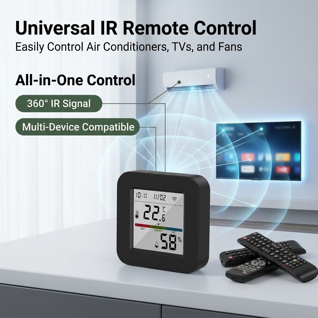 Tuya WiFi IR Remote & Temperature/Humidity Sensor thumbnail 3