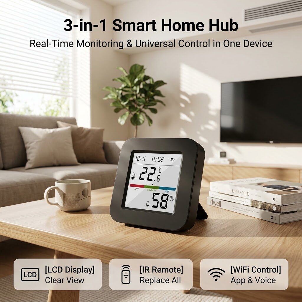 Tuya WiFi IR Remote & Temperature/Humidity Sensor thumbnail 2