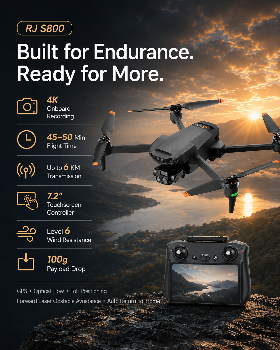 RJ S800 drone hero banner
