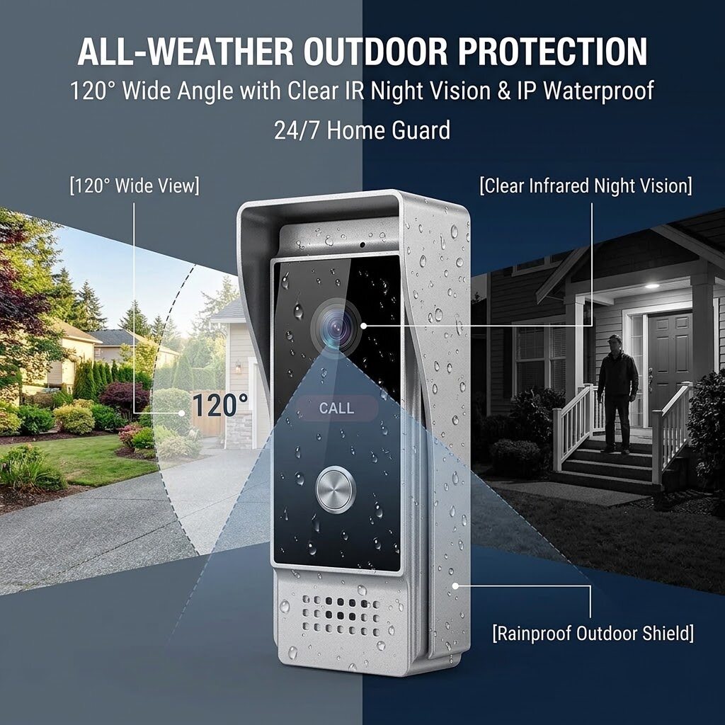Tuya WiFi 7-Inch Smart Video Doorbell thumbnail 4