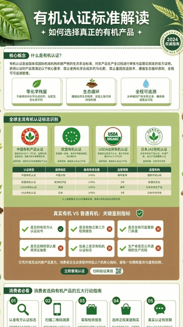 有机认证标准解读：如何选择真正的有机产品