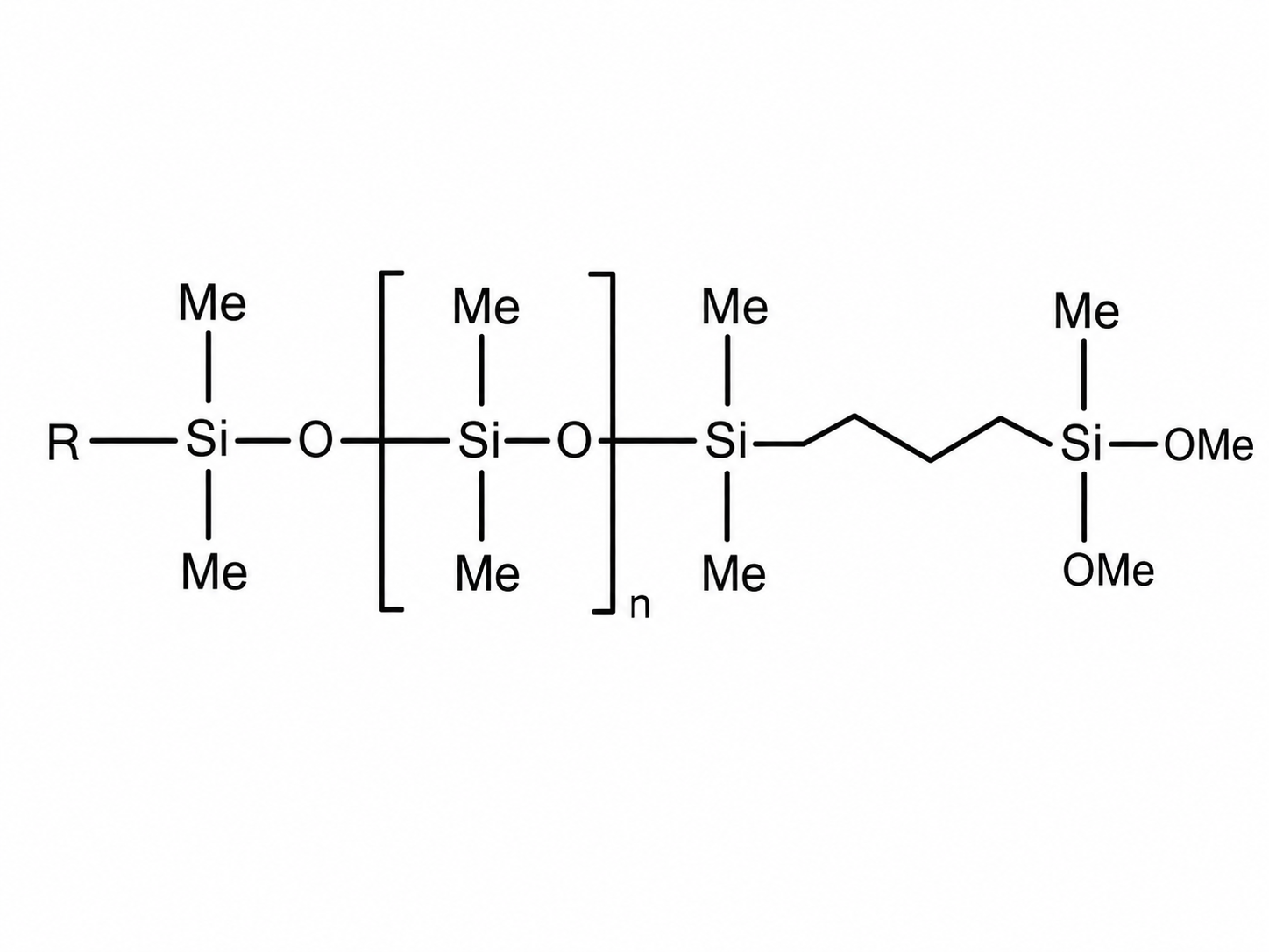 ZG-SDMOS 单端二甲氧基硅烷基封端PDMS 结构式