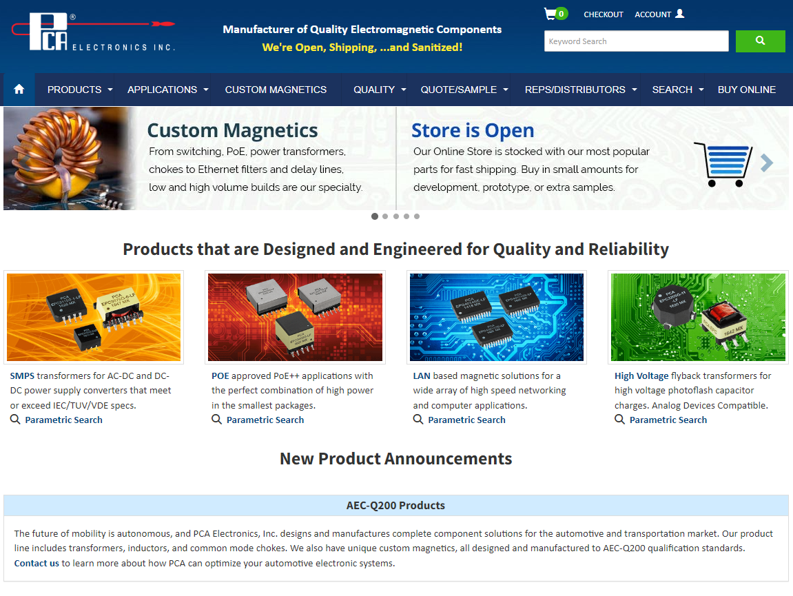 PCA Magnetic Components