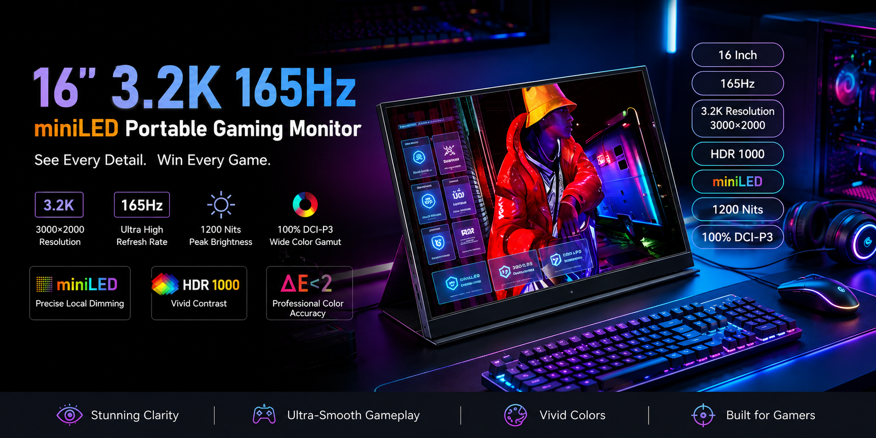 How to Build a DIY 16-Inch 3.2K 165Hz Mini LED Portable Monitor