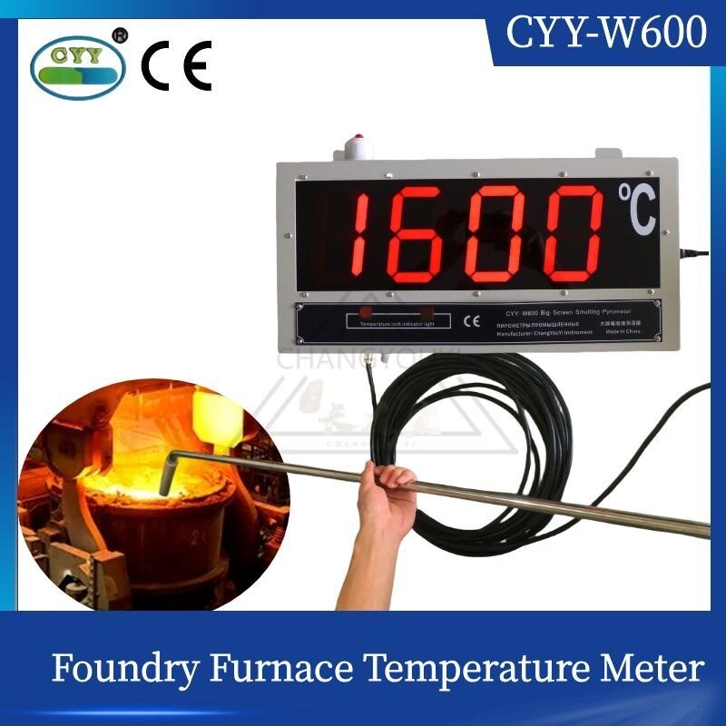 CYY-W600 Large-Screen Liquid Iron Temperature Gauge for Pre-Furnace Measurement