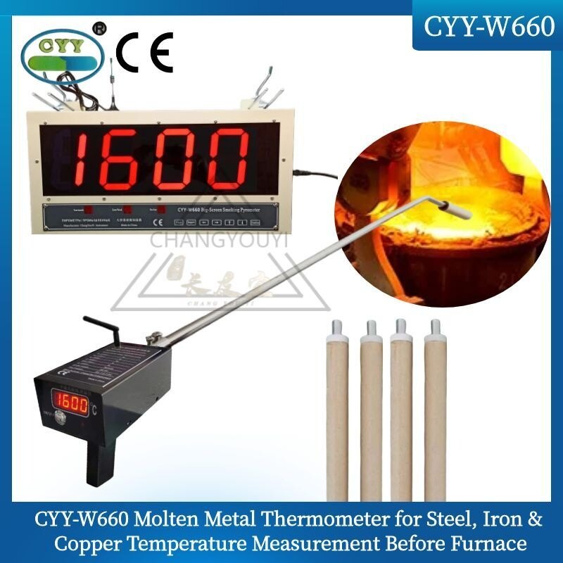 CYY-W660 Wireless Non-Ferrous Metal Pyrometer with Large Display