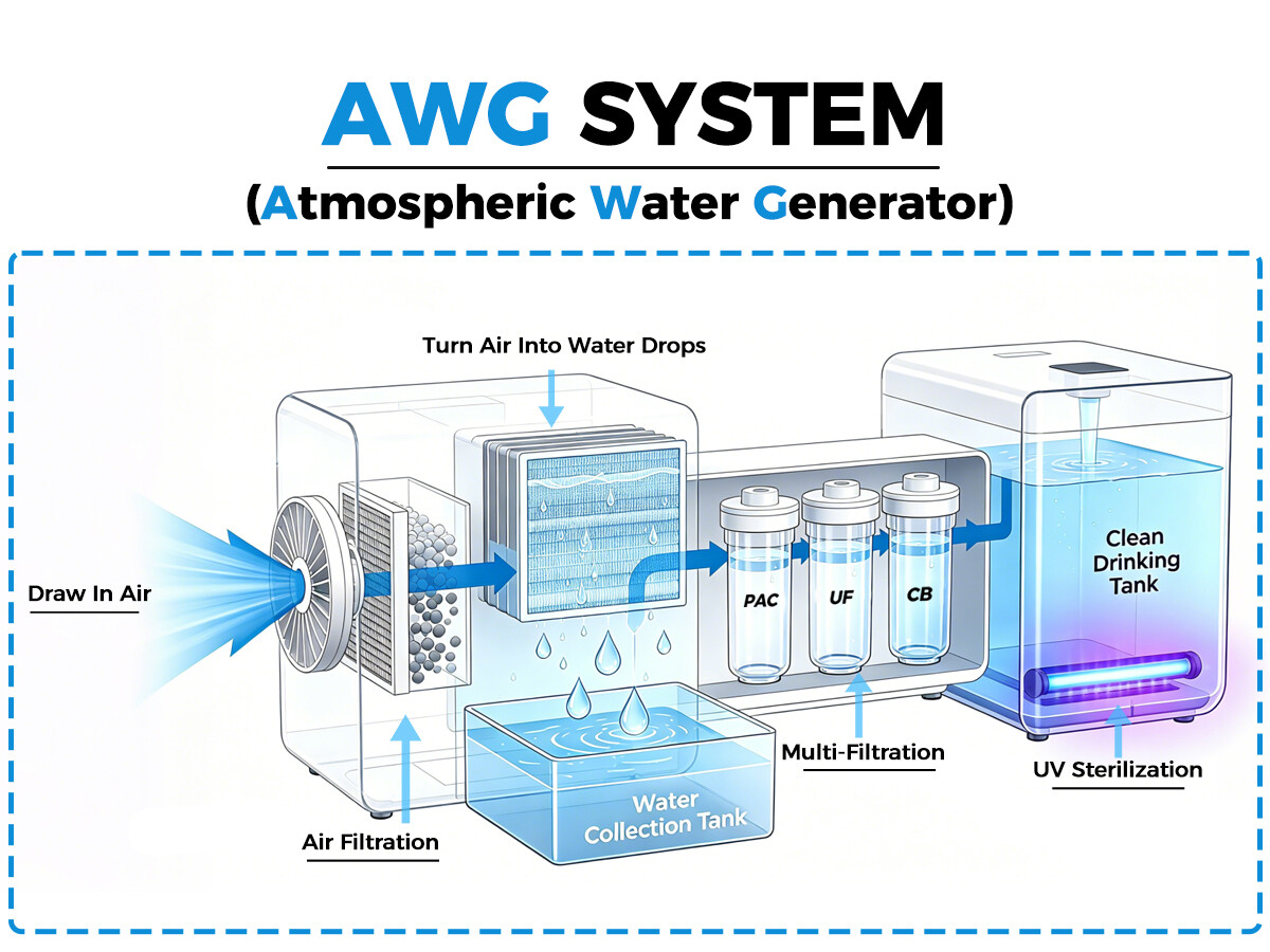 Colduck Atmospheric Water Generator, 2.6 Gal/ 10L/ Day Desktop Water Maker Machine from Air view 2