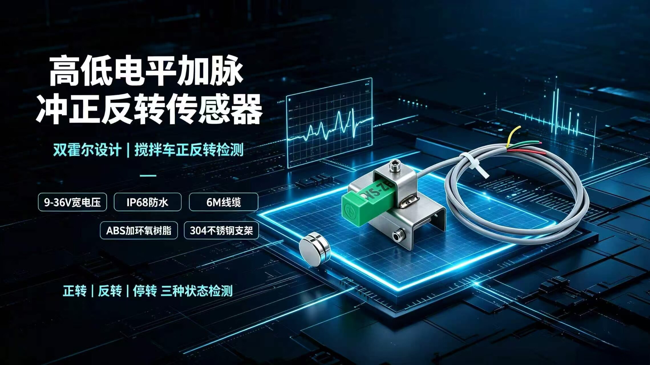 商砼车搅拌器正反转检测传感器