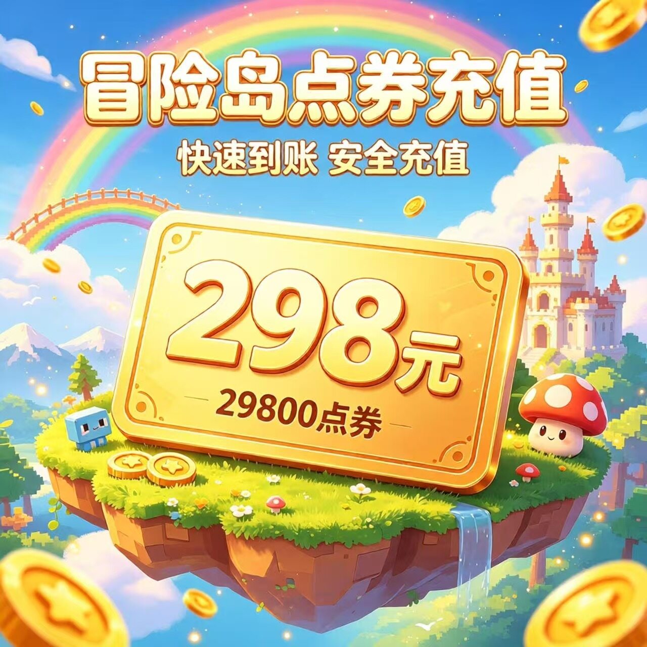 盛趣点券298元 冒险岛点卡298元 冒险岛点卷29800点券