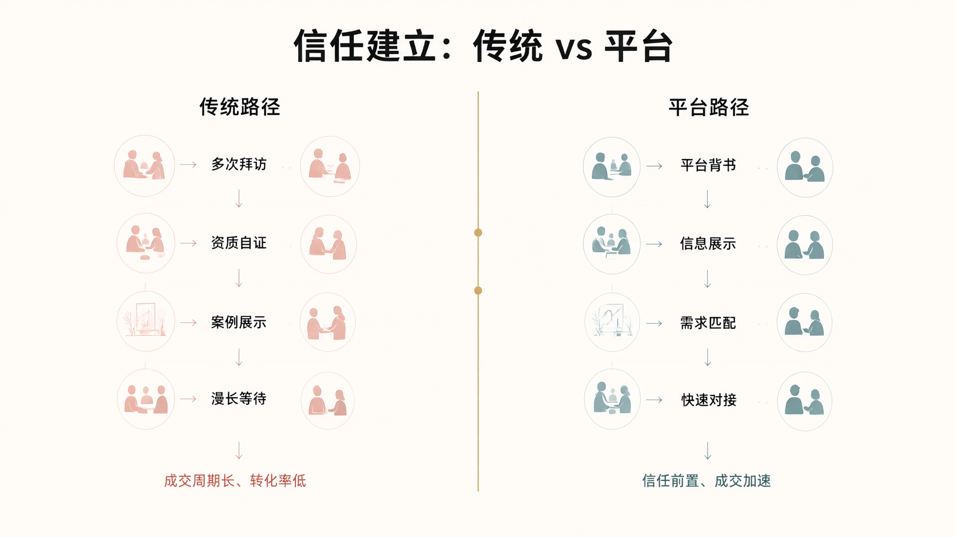 信任建立路径对比