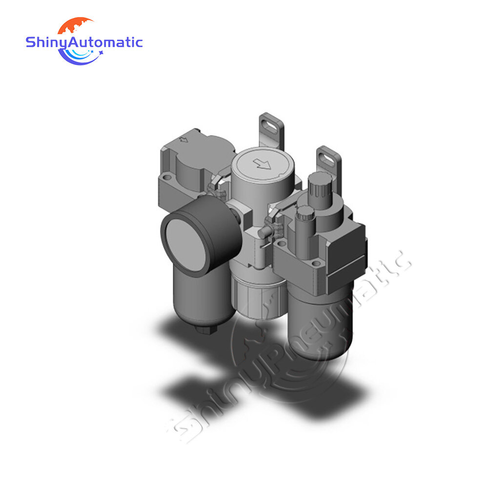 Блоки подготовки воздуха (FRL) серий AC20/AC30/AC40/AC20C/30C/40C-01-02-03-04G/E-B-A - миниатюра 2