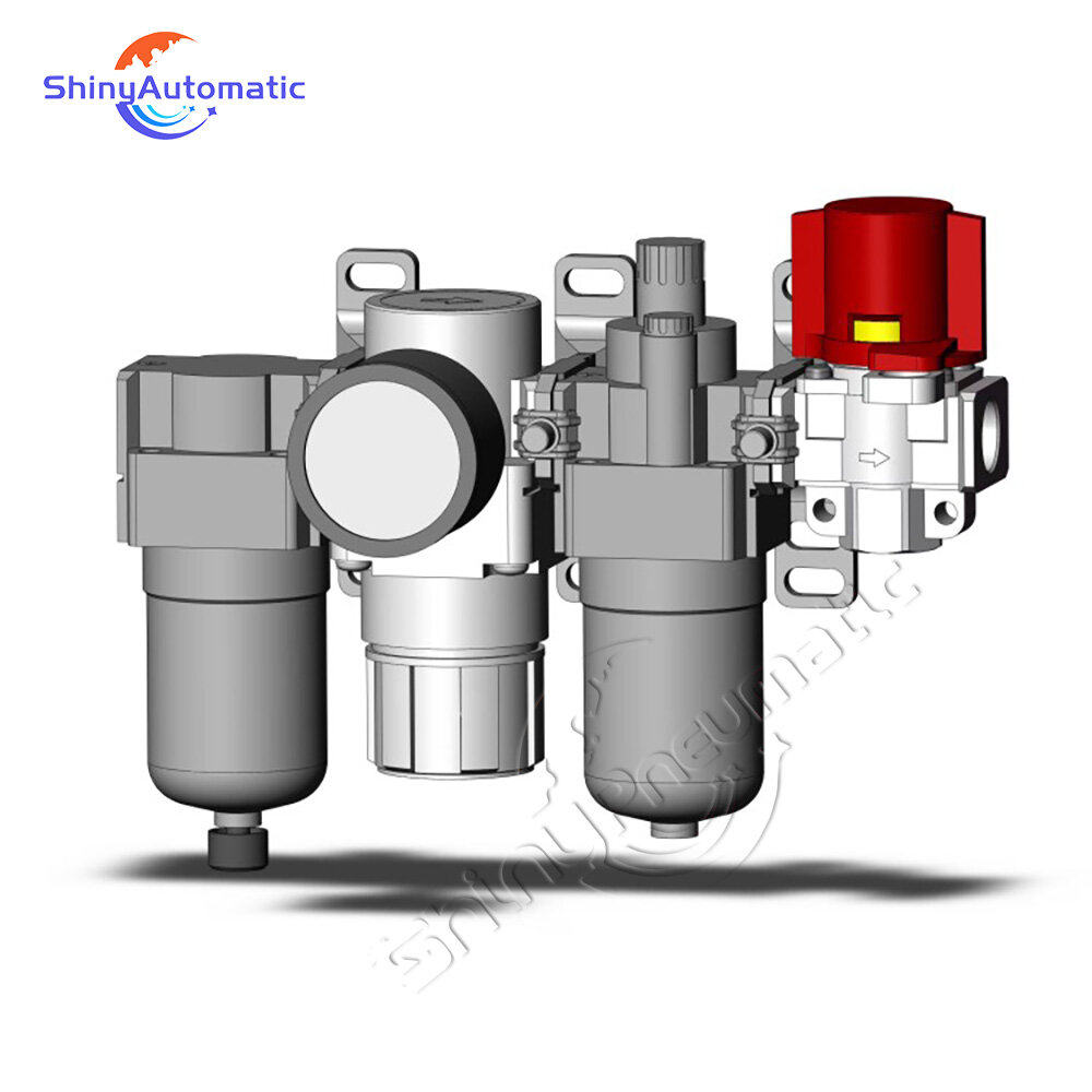 Блоки подготовки воздуха (FRL) серий AC20/AC30/AC40/AC20C/30C/40C-01-02-03-04G/E-B-A - миниатюра 6