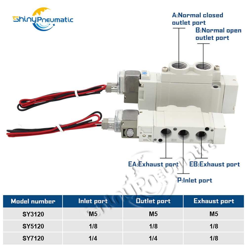 Пневматический газовый клапан SY3120 SY3220 серии SY - миниатюра 3