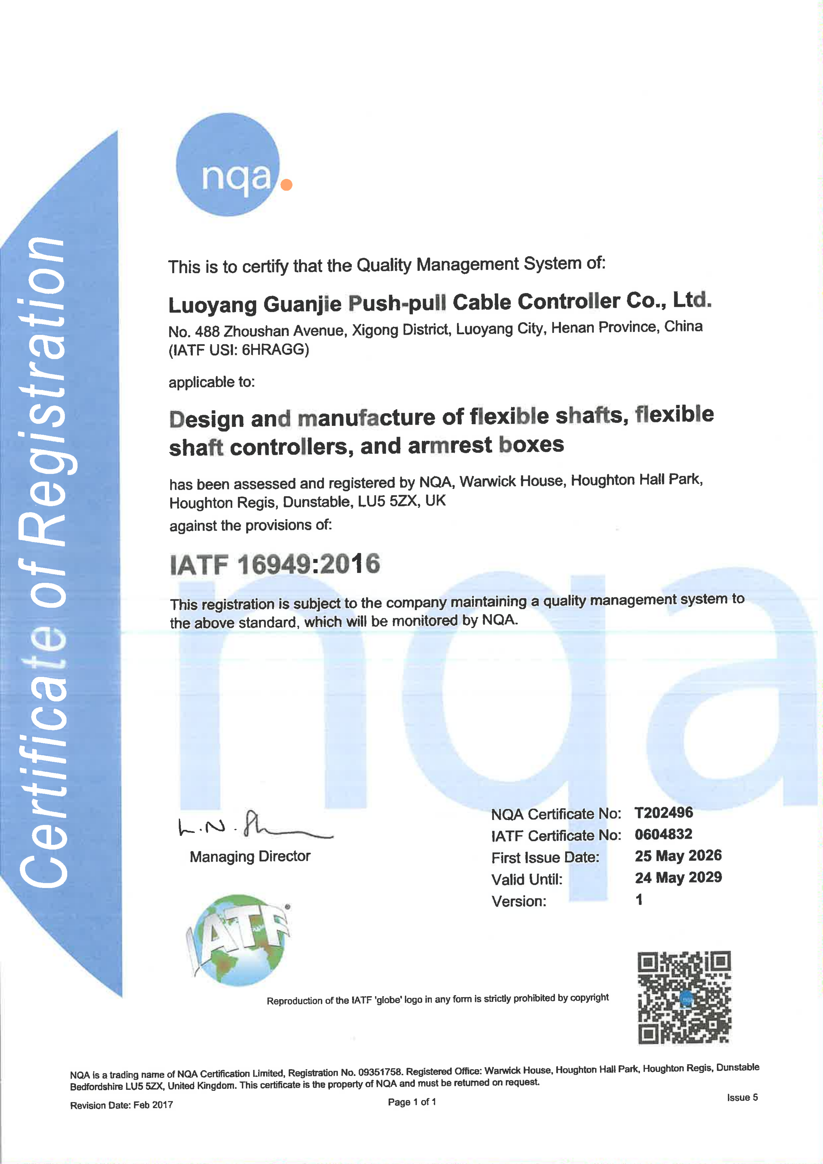 ISO 9001:2015 certification