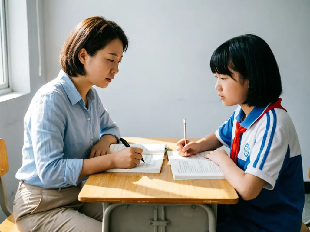 老师与学生面对面一对一辅导 · 初中数学