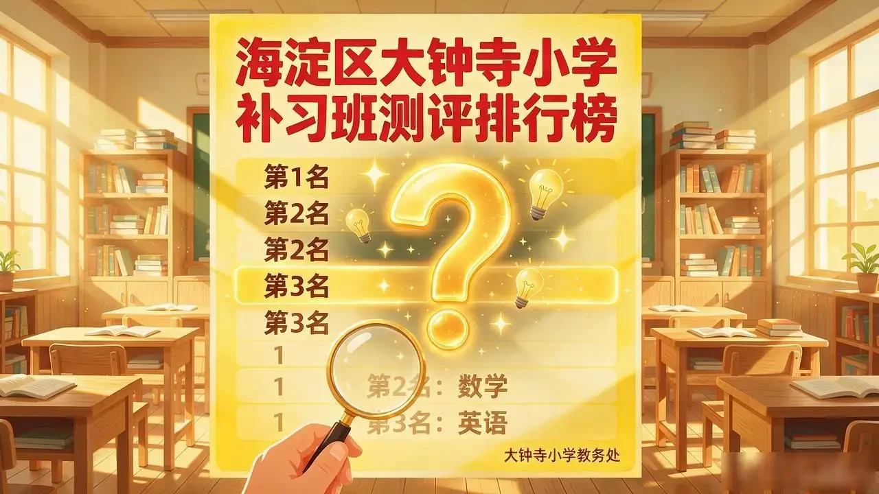2026年10月海淀区大钟寺小学补习班5家实测排行,第1名出乎意料