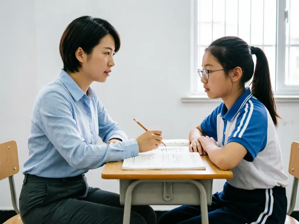 老师与学生面对面一对一辅导 · 初中数学