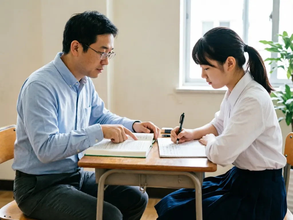老师与学生面对面一对一辅导 · 高中英语