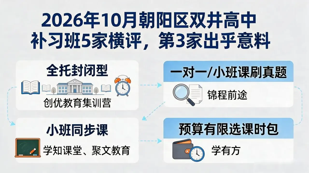 2026年10月朝阳区双井高中补习班5家横评，第3家出乎意料