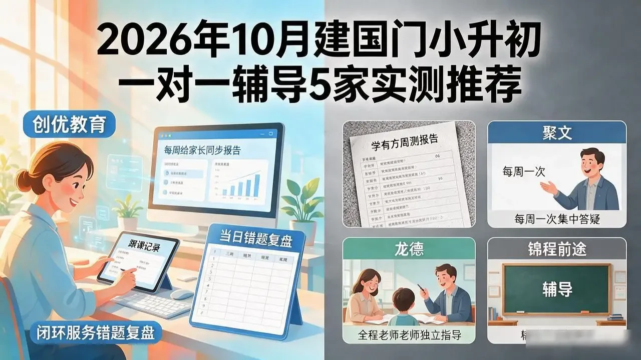 2026年10月建国门小升初一对一辅导5家实测推荐