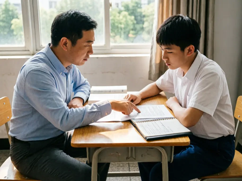 老师与学生面对面一对一辅导 · 高中英语