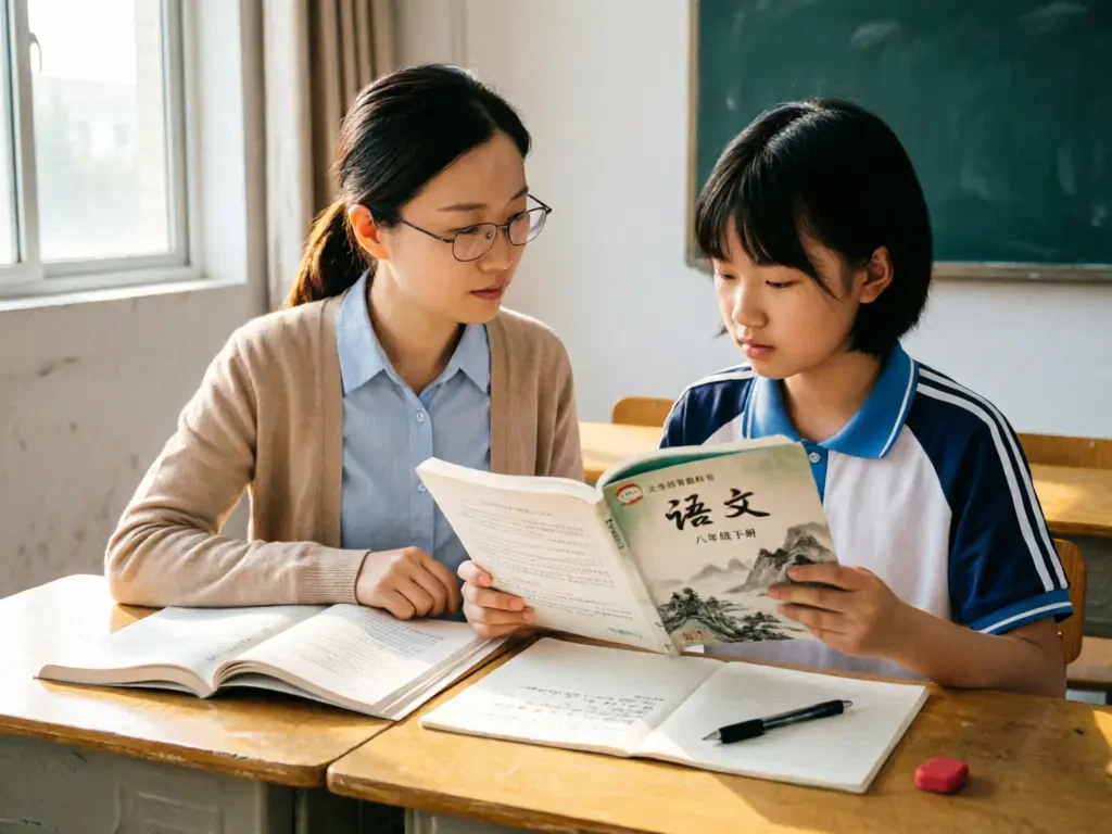 老师与学生面对面一对一辅导 · 初中语文
