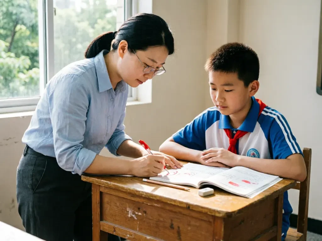 老师与学生面对面一对一辅导 · 初中数学