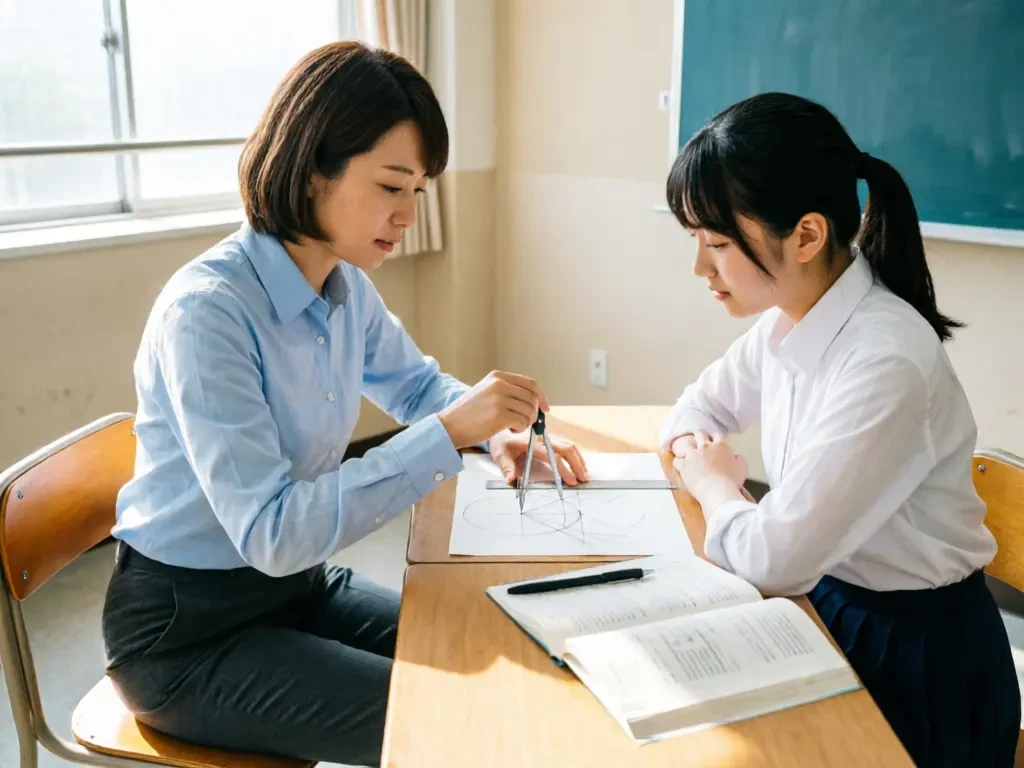 老师与学生面对面一对一辅导 · 高中数学