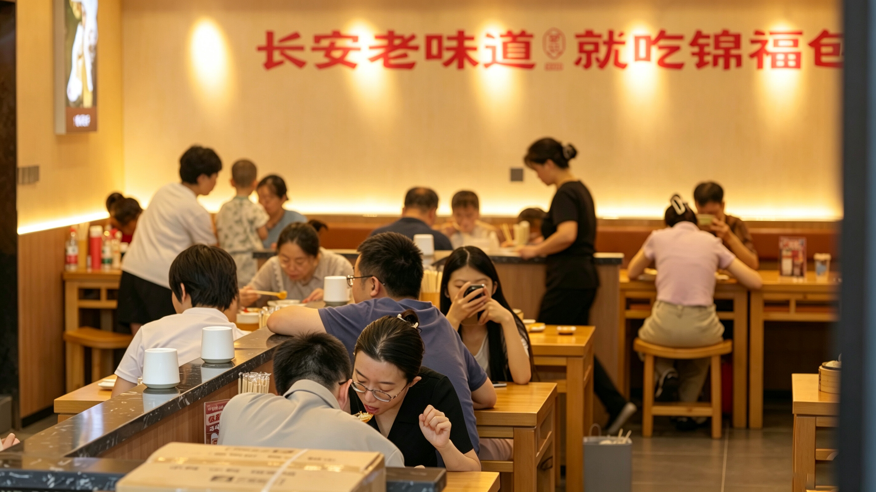 锦福包子环境用餐区