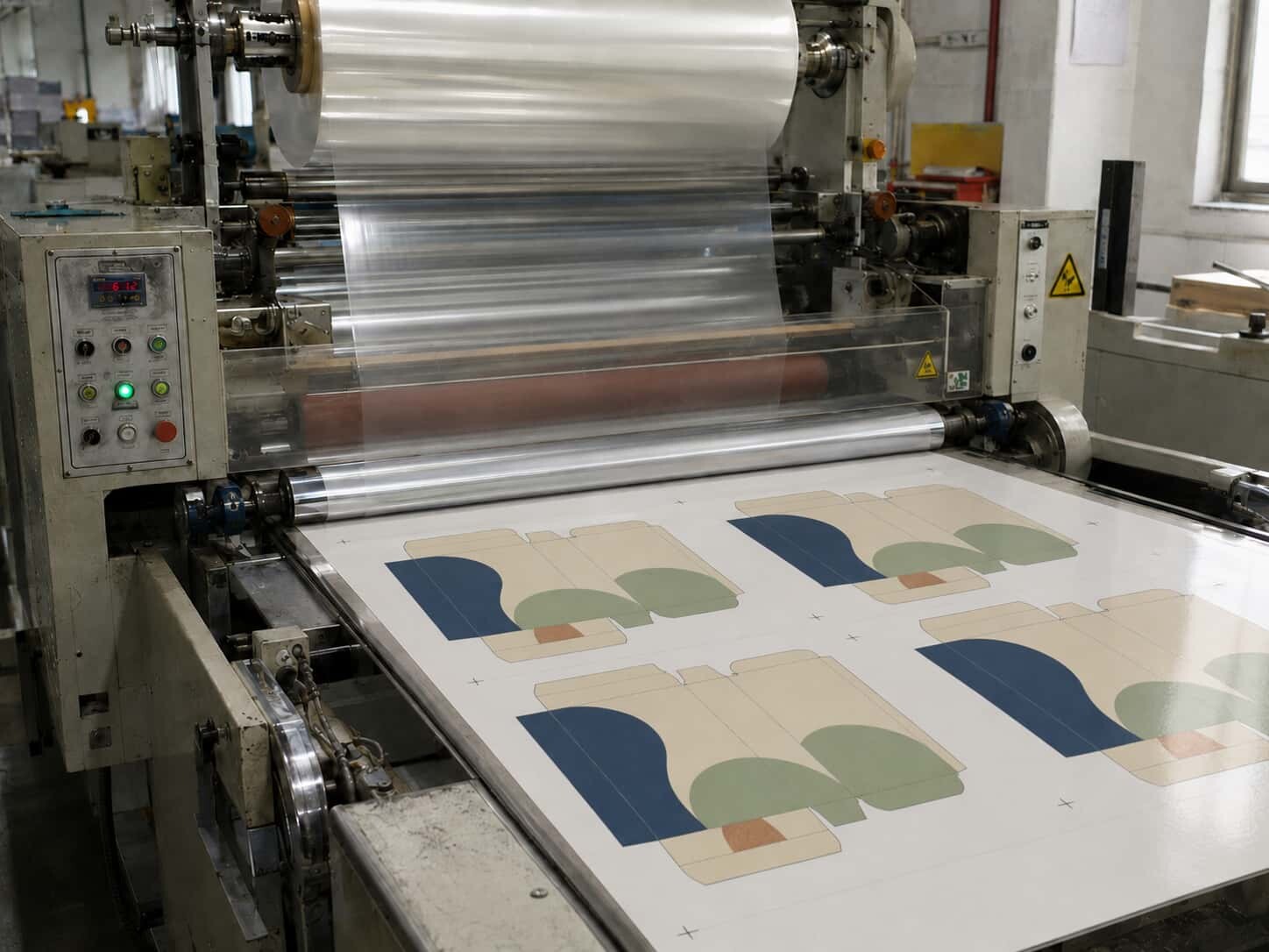 Laminating - Professional printing equipment and factory production process at Hebei Yinchuang
