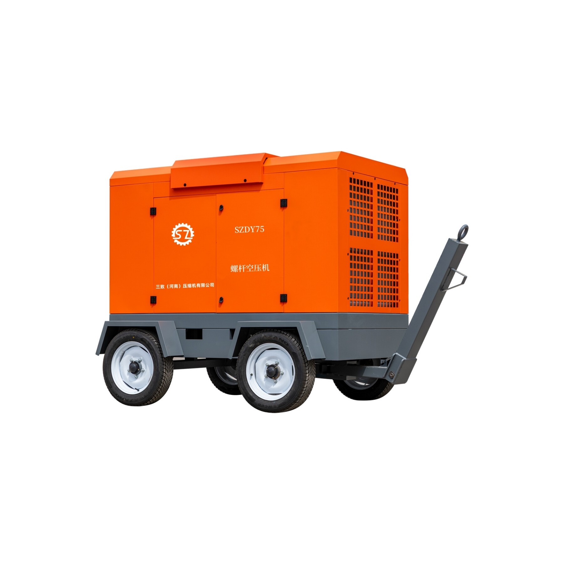 Mobile screw air compressor